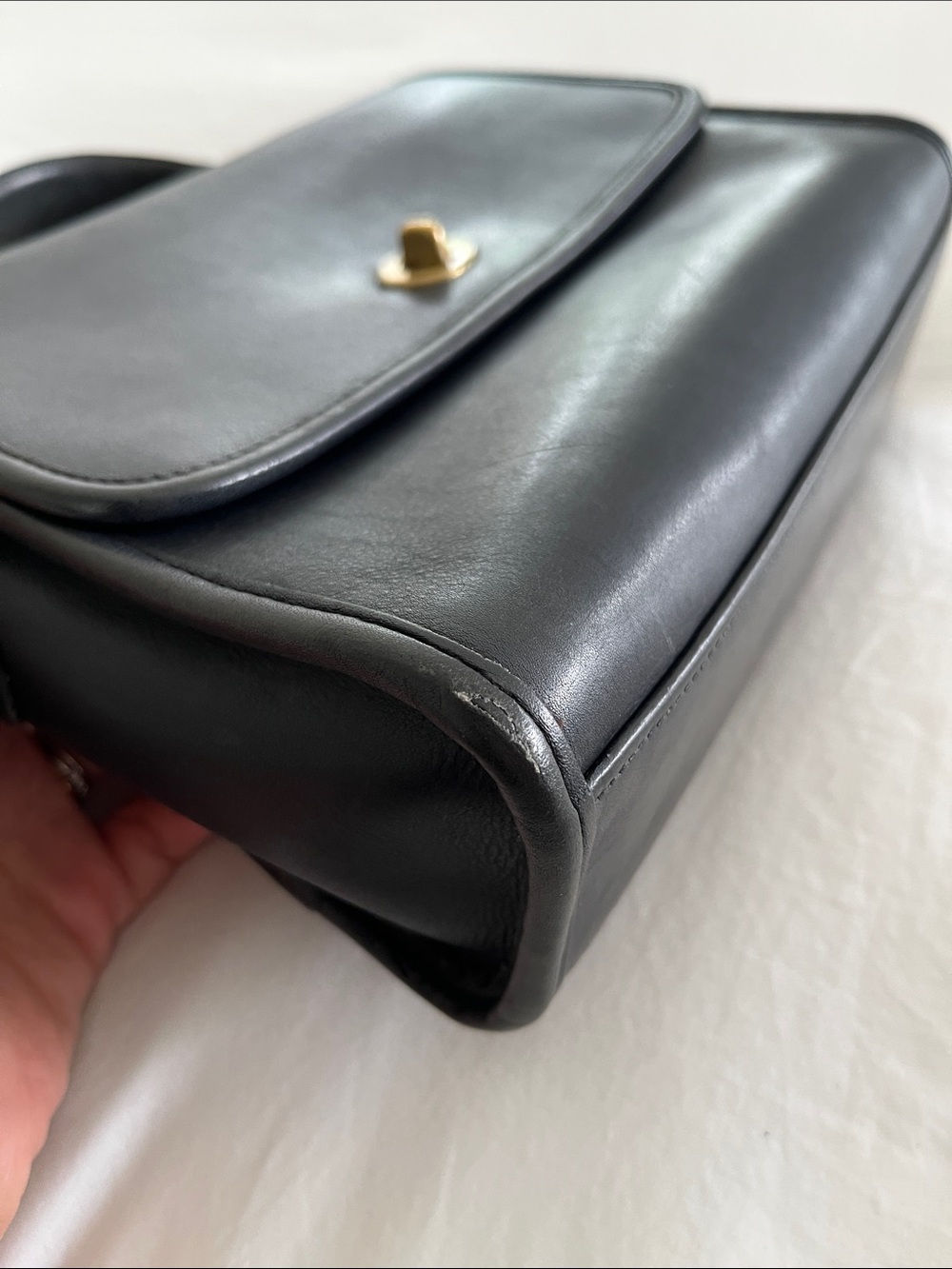Vintage Coach 9870 Court Bag in Navy Blue - Picture 14 of 15
